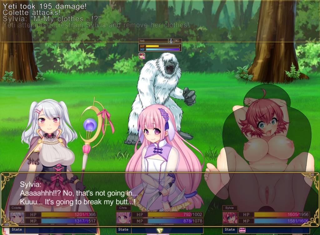 Brave Alchemist Colette. Sylvia gets fucked in the ass by a yeti